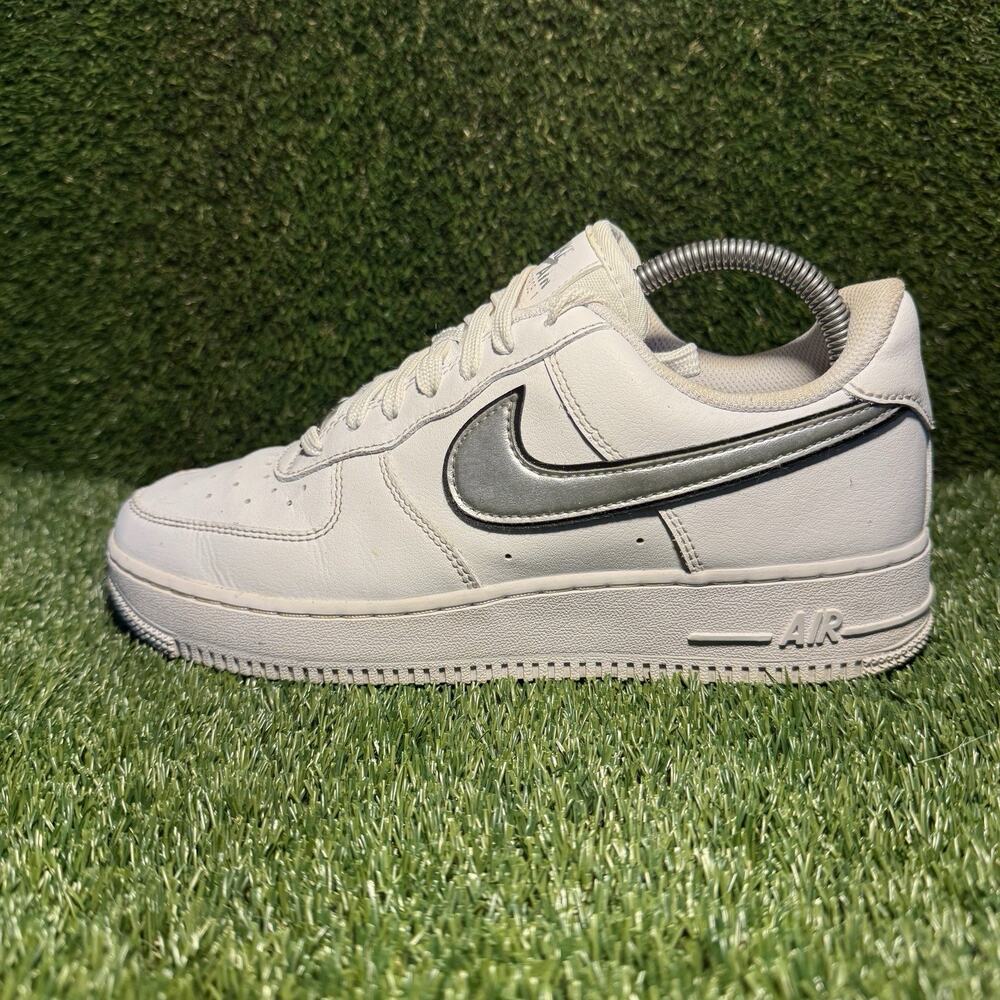 Size 8.5 - Nike Air Force 1 '07 Essential White Metallic Silver W
